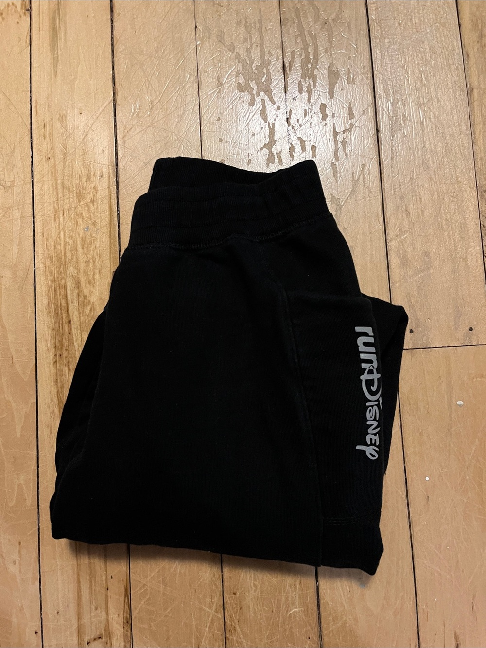 Disney Black Jogger Sweatpants with runDisney Logo